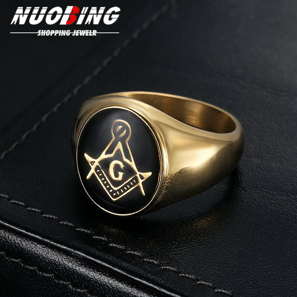 Vintage Fashion Guild - Mannen Vintage 316L Rvs Ronditeit Vrijmetselaar