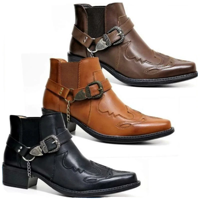 Vintage Fashion Streetwear - Mode 2026 Heren Vintage Cowboy Boots