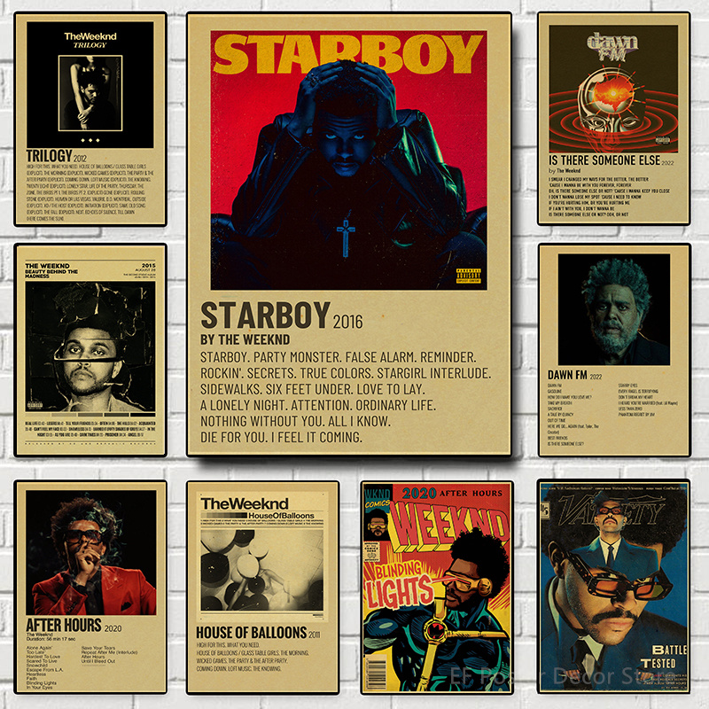 The Weeknd Poster Muziekalbum  - Vintage Fashion Wallpaper recensie en prijs