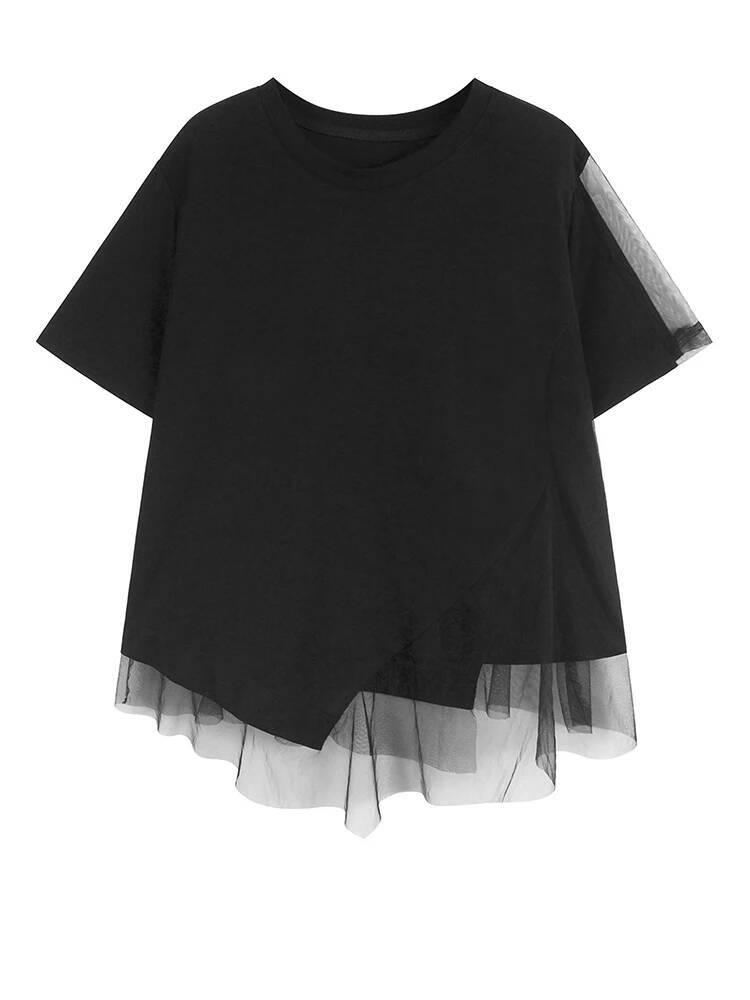 Dames Zwart Mesh Onregelmatig  - Vintage Fashion Build recensie en prijs
