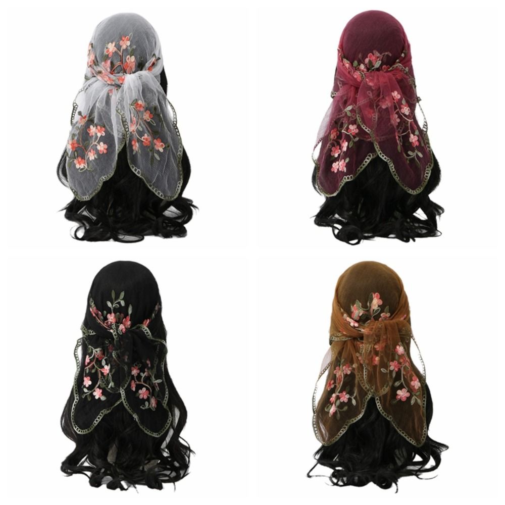 Nieuwe pruimenbloesem borduurw - Vintage Fashion Hijab recensie en prijs
