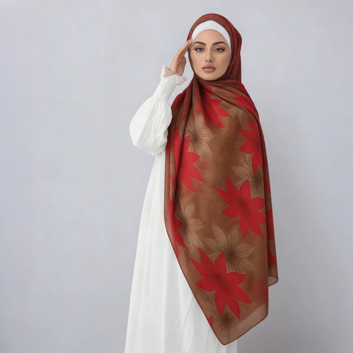 Vintage etnische bedrukte hija - Vintage Fashion Hijab recensie en prijs