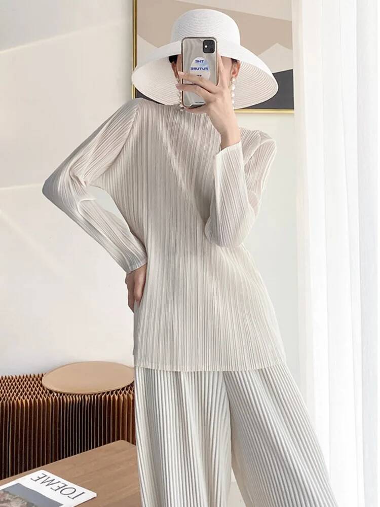 Mode Effen Kleur Plooien T-shi - Vintage Fashion Build recensie en prijs