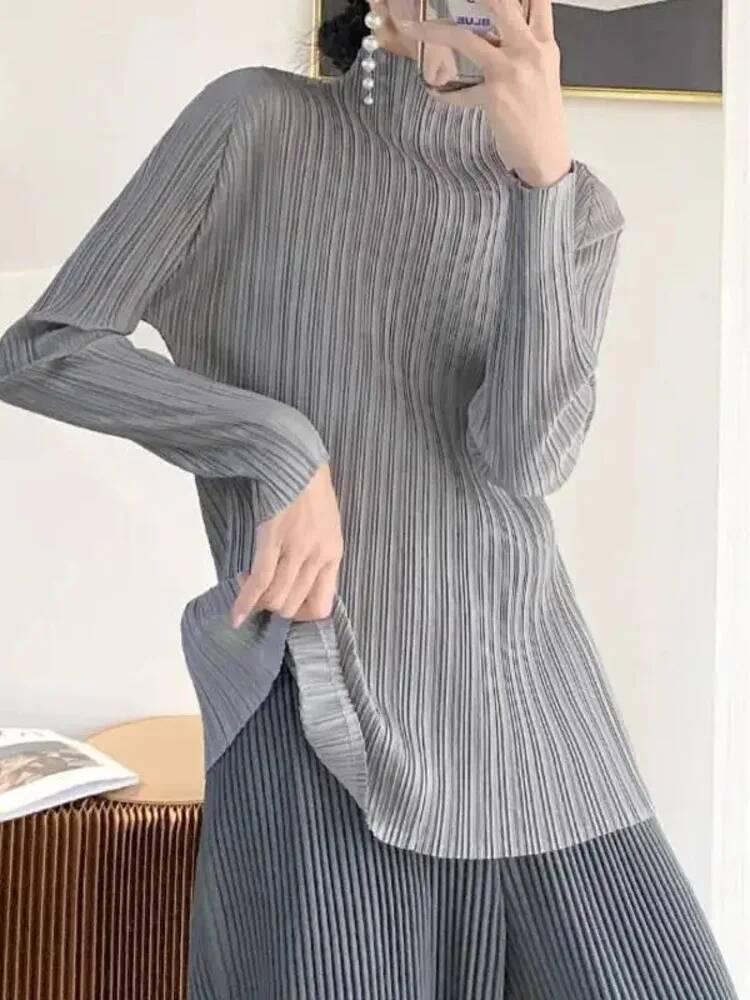 Mode Effen Kleur Plooien T-shi - Vintage Fashion Build recensie en prijs