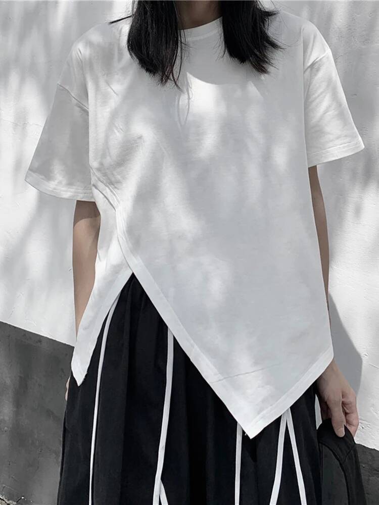 Onregelmatige Dames Witte T-sh - Vintage Fashion Build recensie en prijs