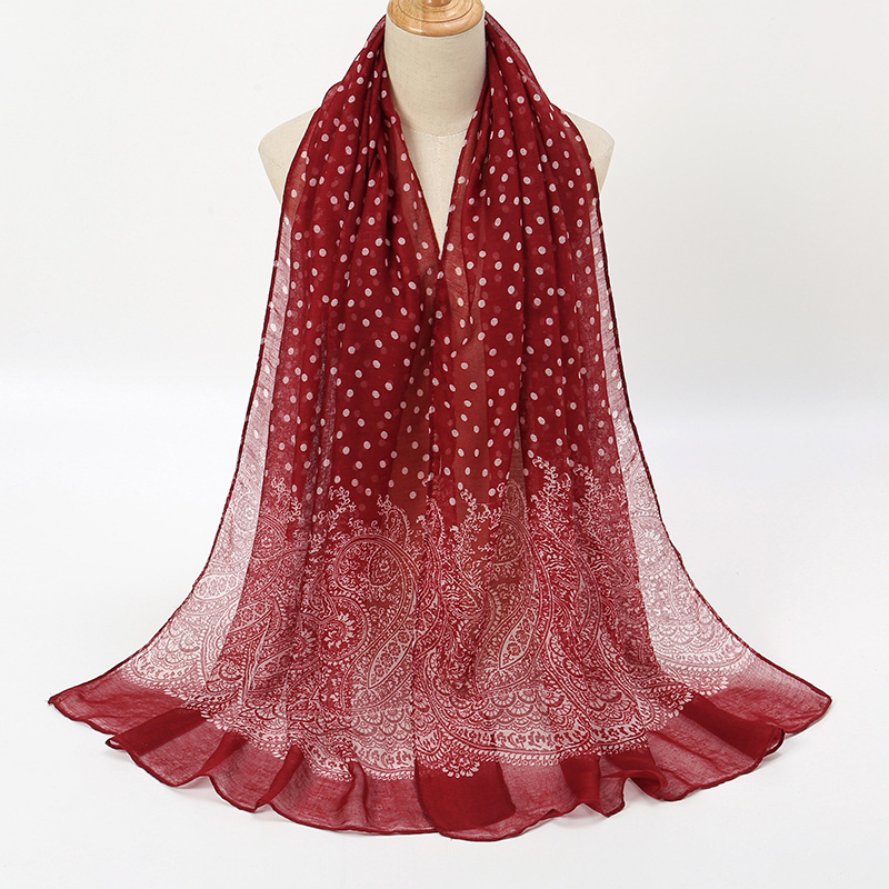 Vintage Gradiënt Polk Dot Kato - Vintage Fashion Hijab recensie en prijs